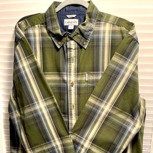 Carhartt button down green men’s XLT tall